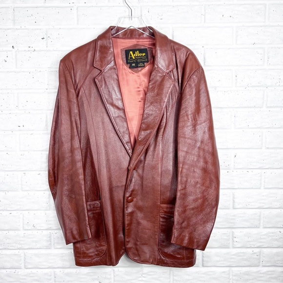 Vintage Other - ADLER Vintage Leather Leisure Blazer | California | 100% Cabretta 46